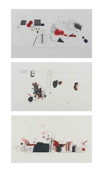 Three works: (i) New Life, New Friends, New Foes (ii) Up to Me (iii) Blaze by Yuri Masnyj, 2003