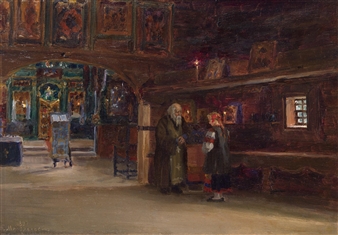 Inside a Russian Church - Sergei Dmitrievich Miloradovich
