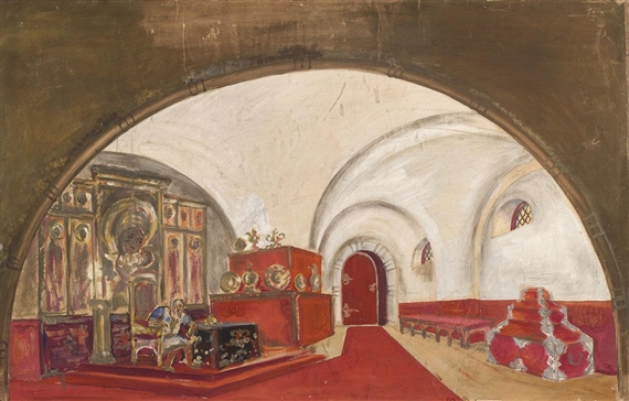 Set Design for the Opera "The Maid of Pskov" by Fedor Fedorovich Fedorovsky