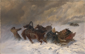 Into the Blizzard - Nikolai Svertschkoff Sverchkov