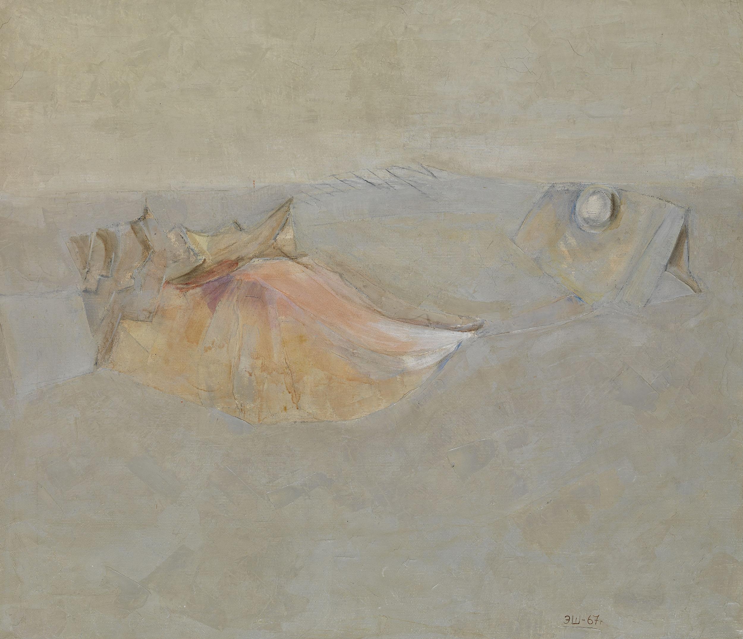 Edik Steinberg | Composition with Fish and Shell (1967) | MutualArt