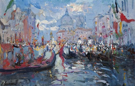 Fête à Venise by Adrien Jean Le Mayeur de Merprés