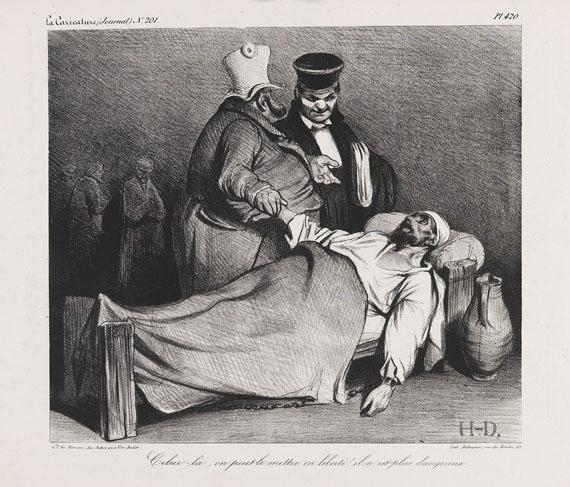 Celui-là, on peut le mettre en liberté! Il n'est plus dangereux by Honoré Daumier, 1834