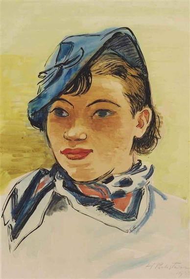 Mädchenbildnis by Max Pechstein, 1933