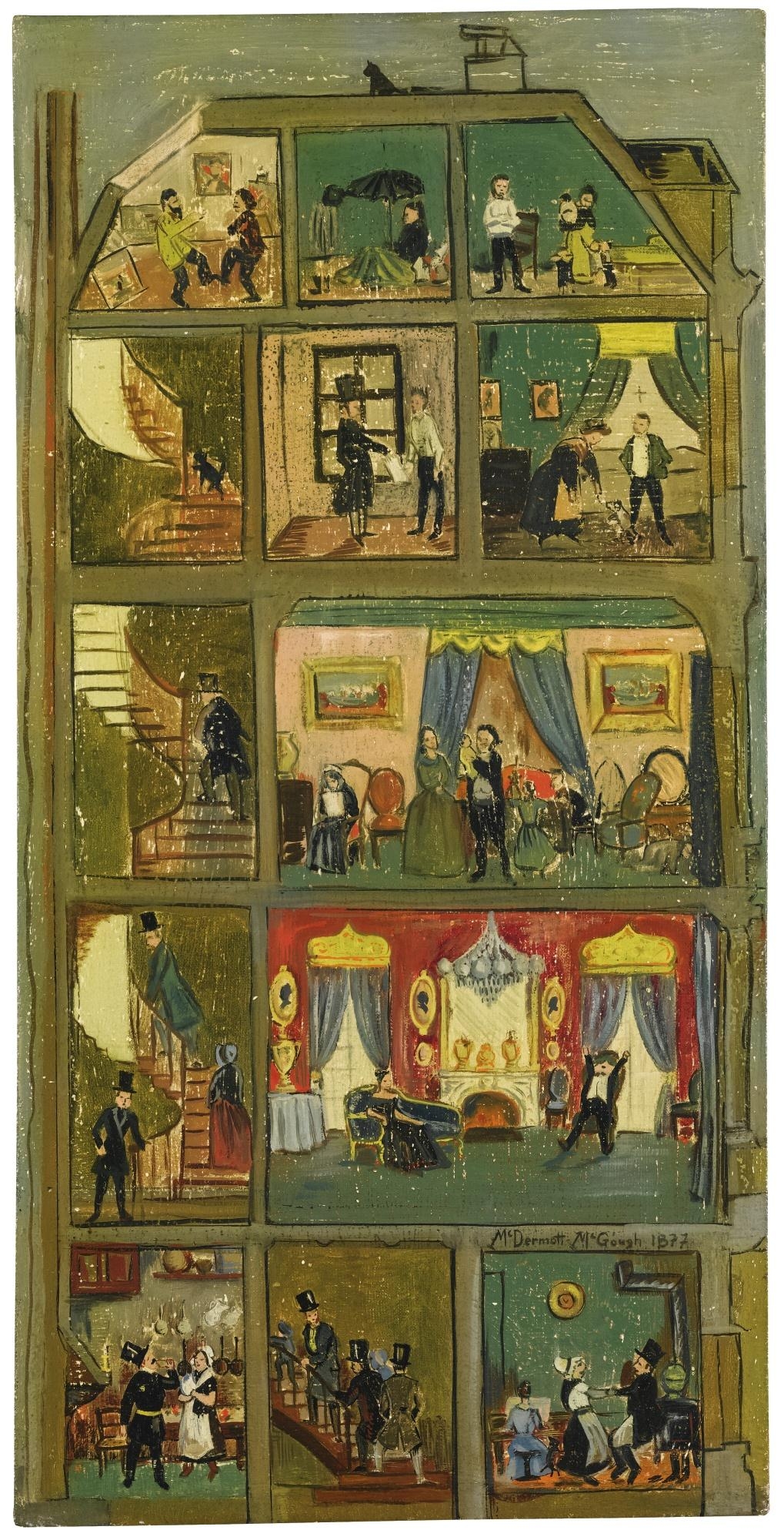 Artwork by David McDermott, VILLA VOLPICELLI, Made of oil on canvas