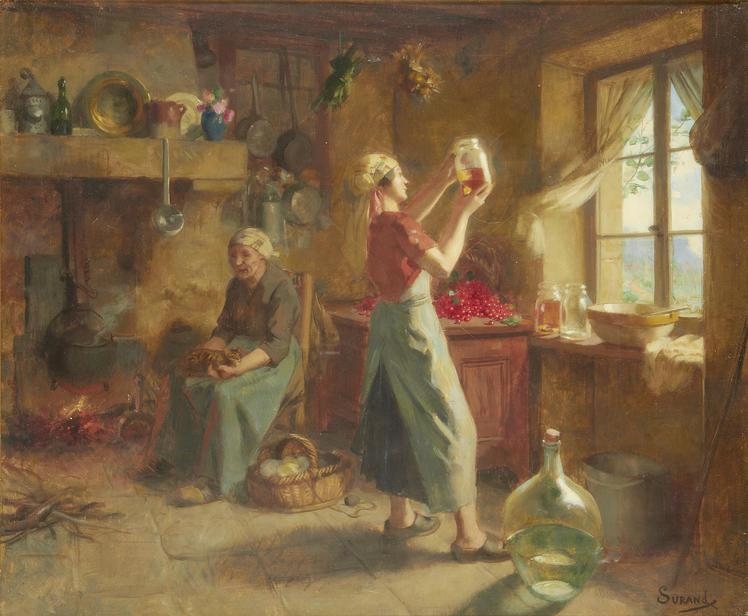 Gustave Surand | Domestic scene with women and cherries | MutualArt