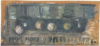 Stilleben mit Gefäßen und Äpfeln - Lothar Böhme