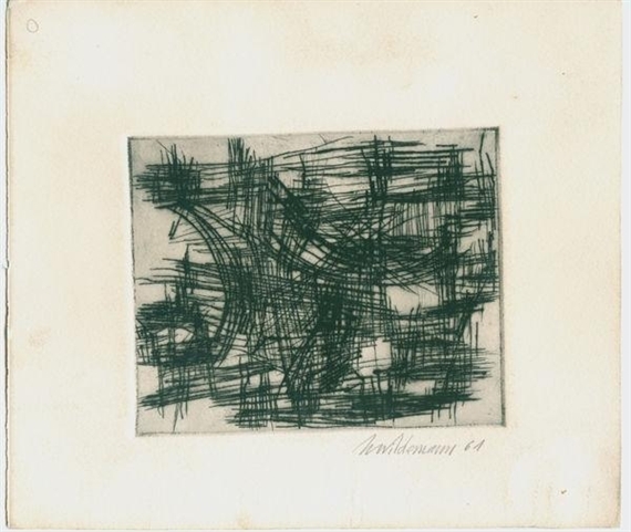 2 Works: Untitled; Eigendruck by Heinrich Wildemann, 1954-1961