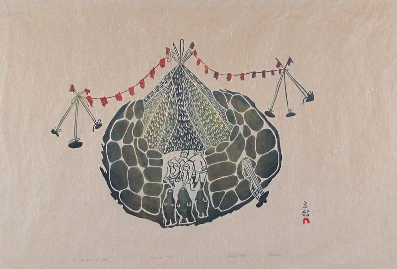 Summer tent of old by Pitseolak Ashoona, 1969