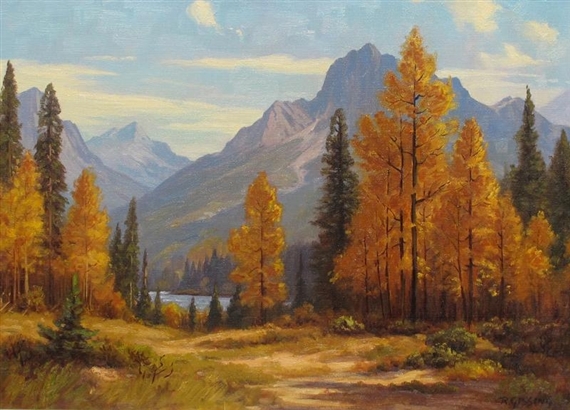 Autumn color Banff by Roland Gissing, 1953