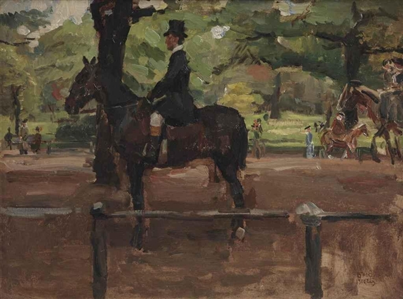 Horseback riding in Hyde Park, Rotton Row, London by Isaac Israëls, circa 1913