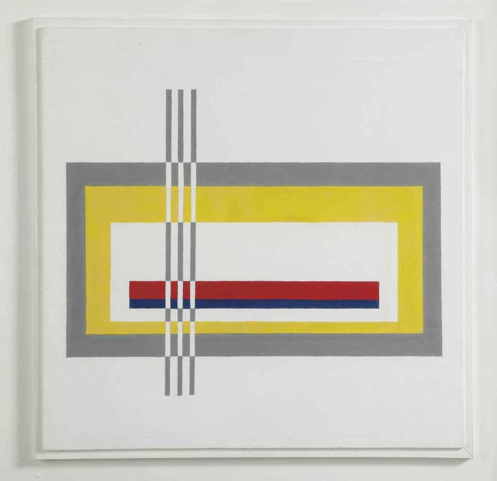 Artwork by Jean Gorin, Composition No. 109, Made of oil on plywood relief