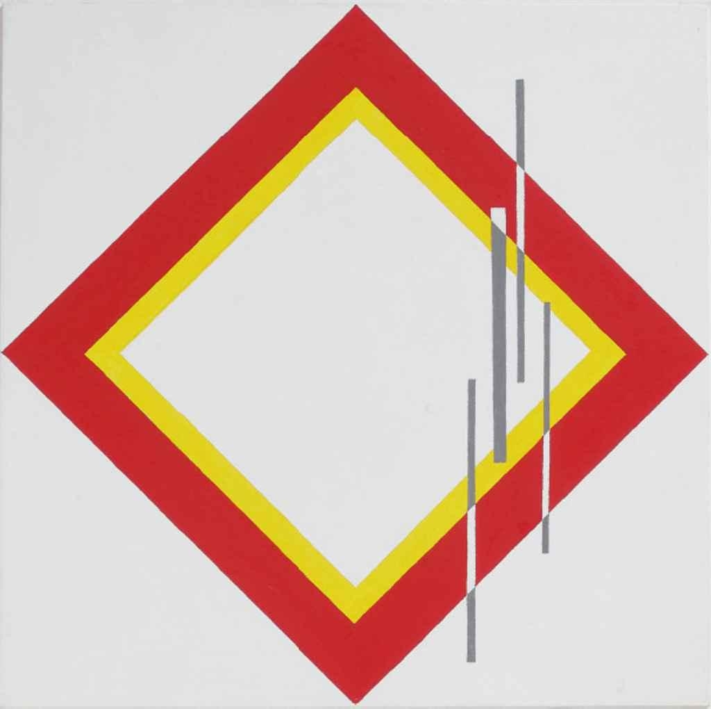 Artwork by Jean Gorin, Composition No. 106, Made of oil on plywood relief