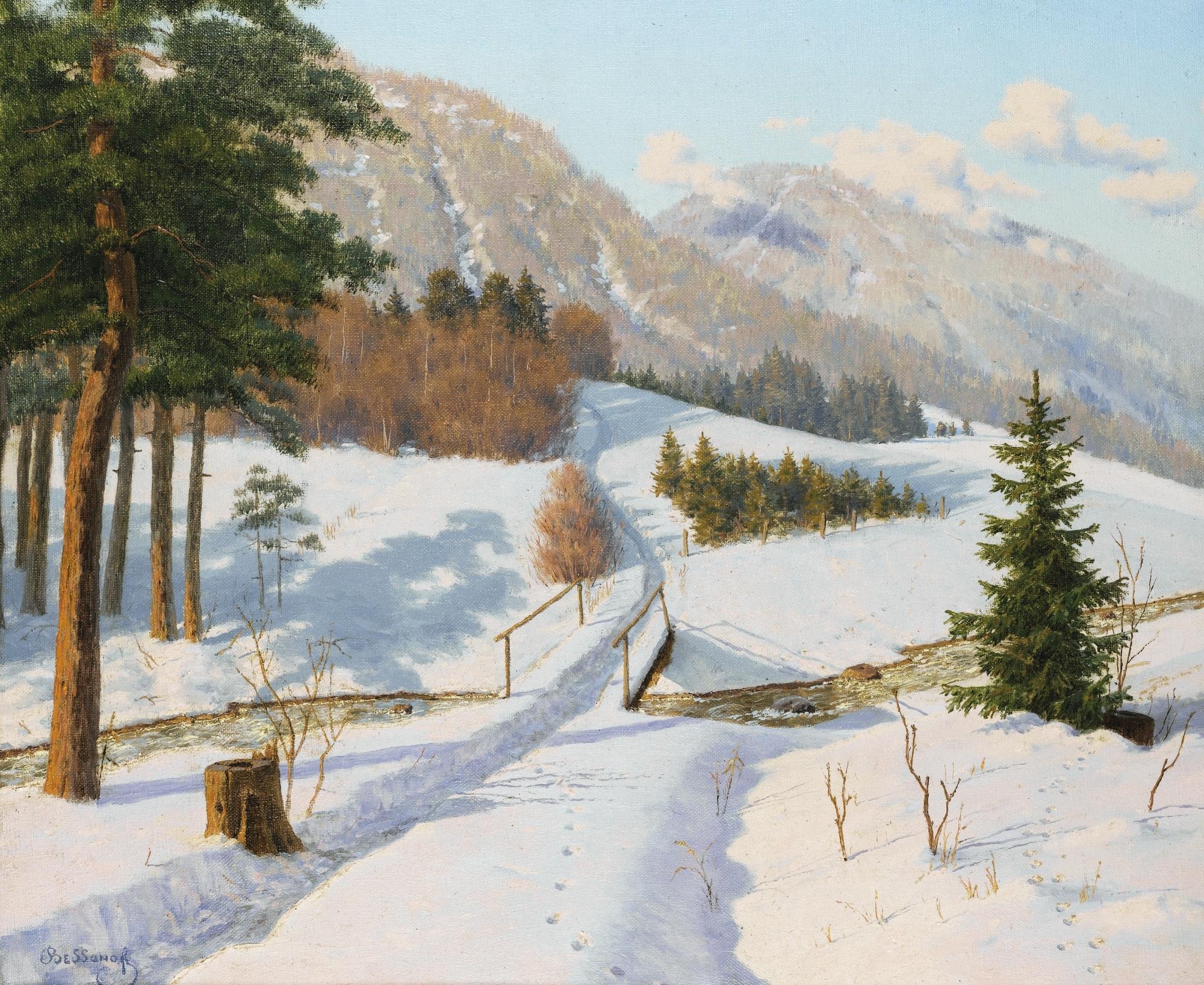 Boris Vasilievich Bessonov | WINTER IN DAUPHINÉ | MutualArt