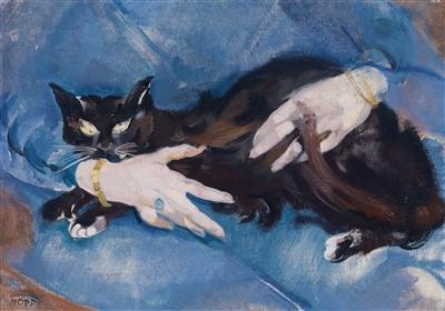 Die schwarze Katze by Max Oppenheimer, circa 1931
