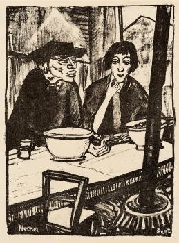 In the Shell House II by Erich Heckel, 1916