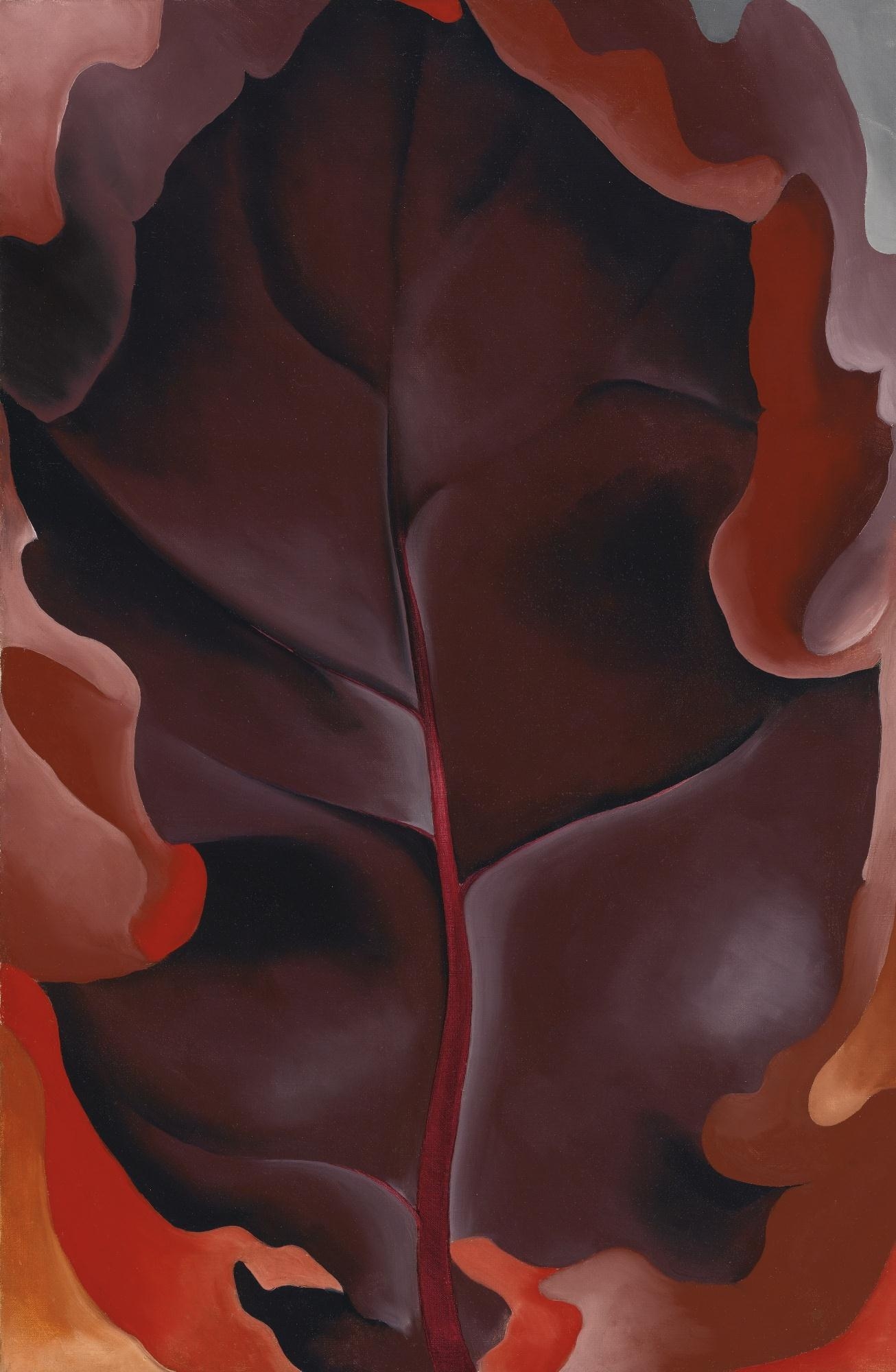 Artwork by Georgia O'Keeffe, AUTUMN LEAF II, Made of oil on canvas