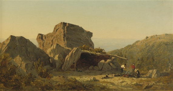 THE CAMP ON MANSFIELD MOUNTAIN, VERMONT by Sanford Robinson Gifford, 1858