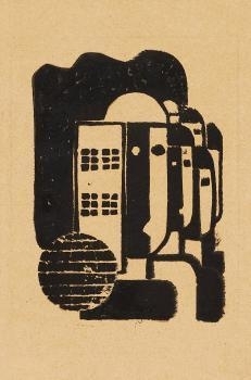 Group near Barred Window by Franz Wilhelm Seiwert, 1927