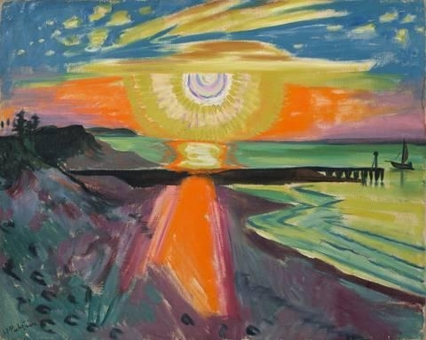 SONNENUNTERGANG AN DER SEE by Max Pechstein, 1921