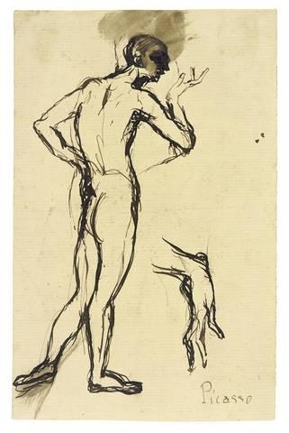 HOMME DEBOUT by Pablo Picasso, Circa 1904