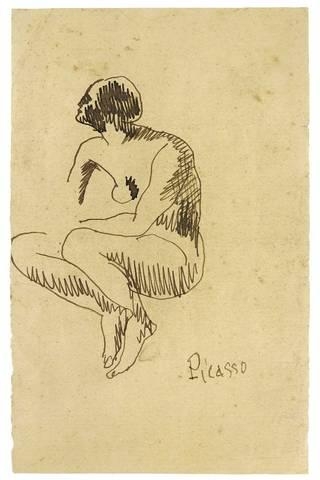 FEMME AGENOUILLÉE by Pablo Picasso, Circa 1905