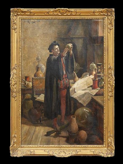 Joseph Leopold Ratinckx | The Alchemist in His Study (1917) | MutualArt