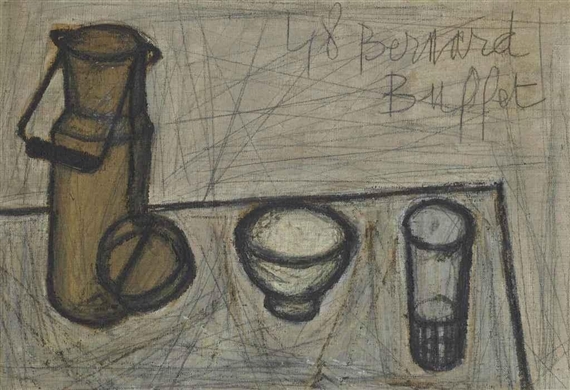 Bernard Buffet | Nature morte au poisson et au homard | MutualArt