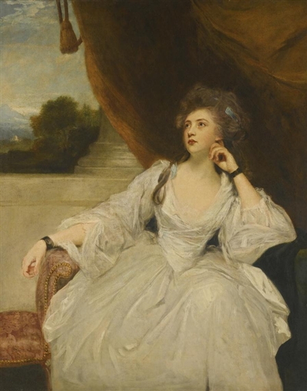 PORTRAIT OF ELIZABETH FALCONER, MRS. STANHOPE, AS CONTEMPLATION by Sir Joshua Reynolds