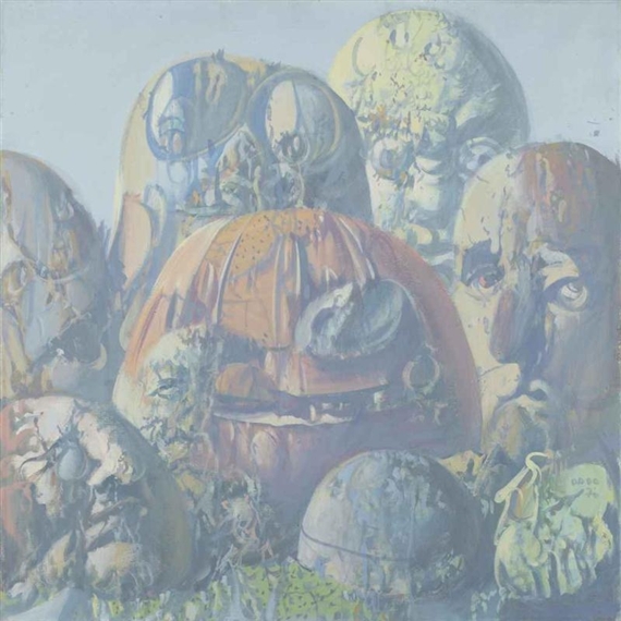 La galerie des ancêtres VII by Miodrag Djuric Dado, 1970