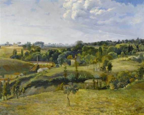 Broad landscape near Monteverde by Roman School, 20th Century