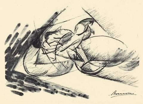 SCHNELLIGKEIT by Umberto Boccioni, Circa 1914