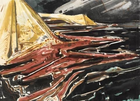 DÜNENLANDSCHAFT by Max Kaus, 1954