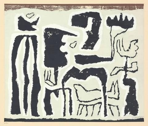 AFRIKANISCH AFRIKANISCHE ERZÄHLUNG by Willi Baumeister, 1950
