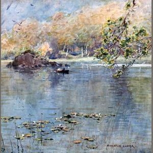 Artwork by Alfred Heaton Cooper, On Rydal Lake, Made of Watercolour