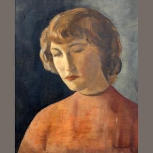 Portrait of a Girl by Jacob Kramer