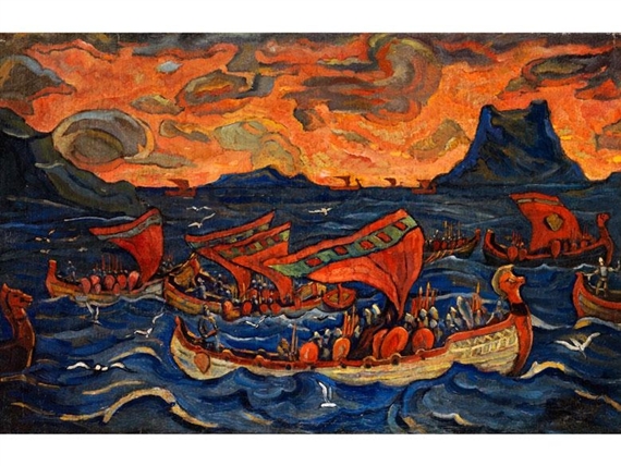 HEERFAHRT DER SLAWEN by Nicholas Roerich, 1902