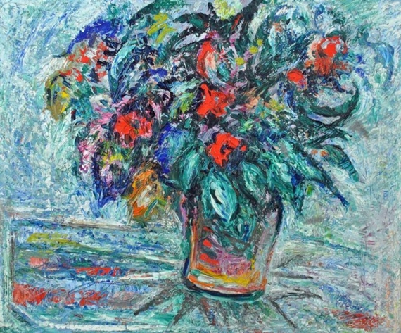 Vase of Flowers by Charles Melohs, 1967