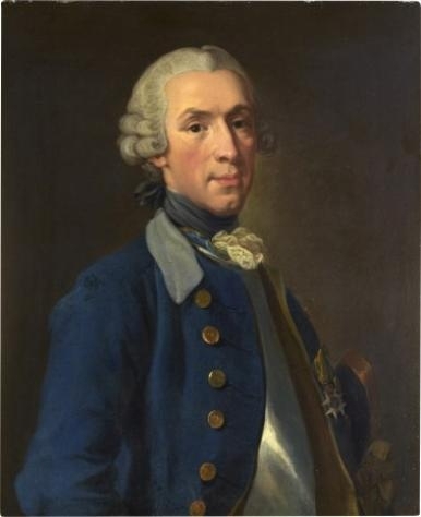Porträtt föreställande kaptenlöjtnant Peter von Stierneman (1722-1768) by Lorens Pasch