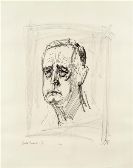 Portrait of Carl Jacob Burkhardt II by Otto Dix, 1961