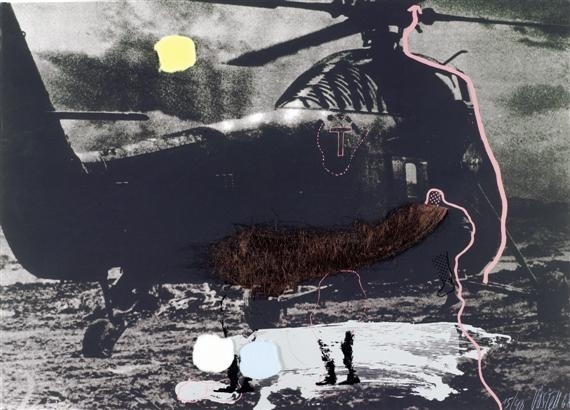 Drei Haare und Schatten by Wolf Vostell, 1968