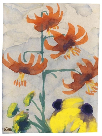 Türkenbundlilien und Rudbeckien by Emil Nolde, 1940