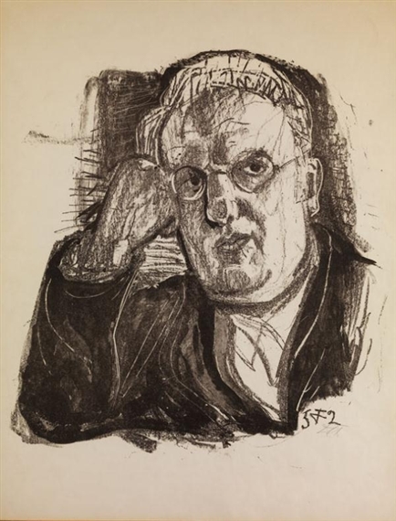 PORTRAIT EINES HERREN MIT BRILLE by Otto Dix, 1952