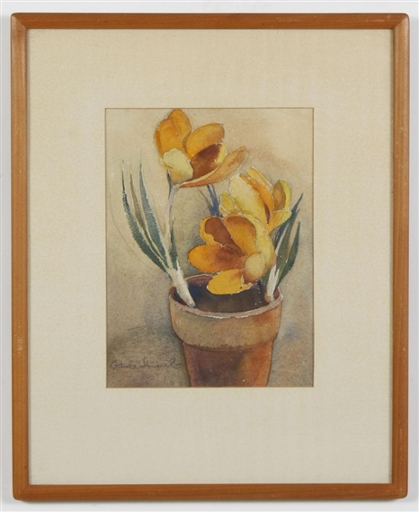 Still life of yellow daffodils by Paul Immel, Mid 20th century