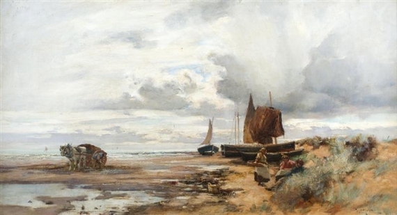 Coastal landscape by Joe Milne, 1894