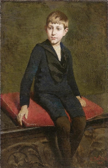 Uberto Dell #39 Orto Portrait of a Boy Seated (1886) MutualArt