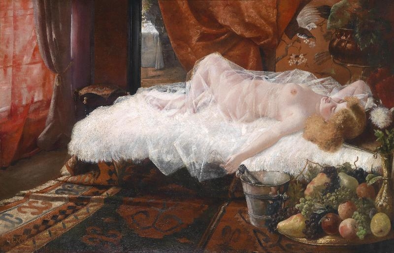 Artwork by Franz Georg Kleber, After the Ball, Made of Oil on canvas