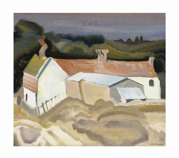 Sussex Cottages by Ivon Hitchens, circa 1936