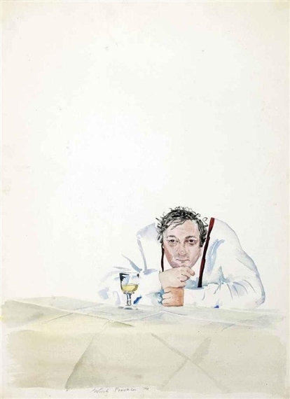 Peter Langan - Head on Fists at Table