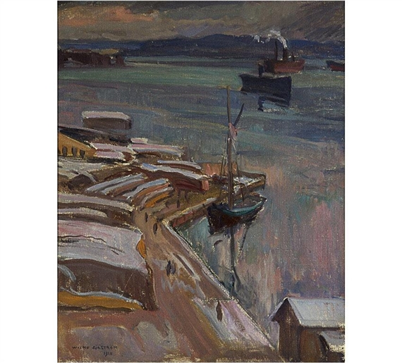 Harbour by Vilho Sjöström, 1911